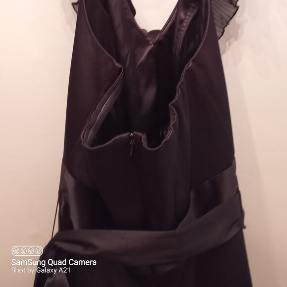 'WHITE HOUSE BLACK MARKET' Halter Dress Size 2 Solid Black - Picture 10 of 13